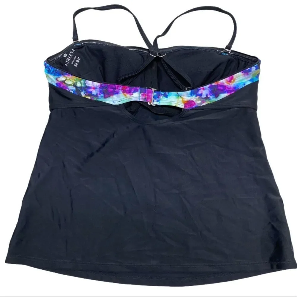 Athleta Floral Fade Tankini top 38 B/C